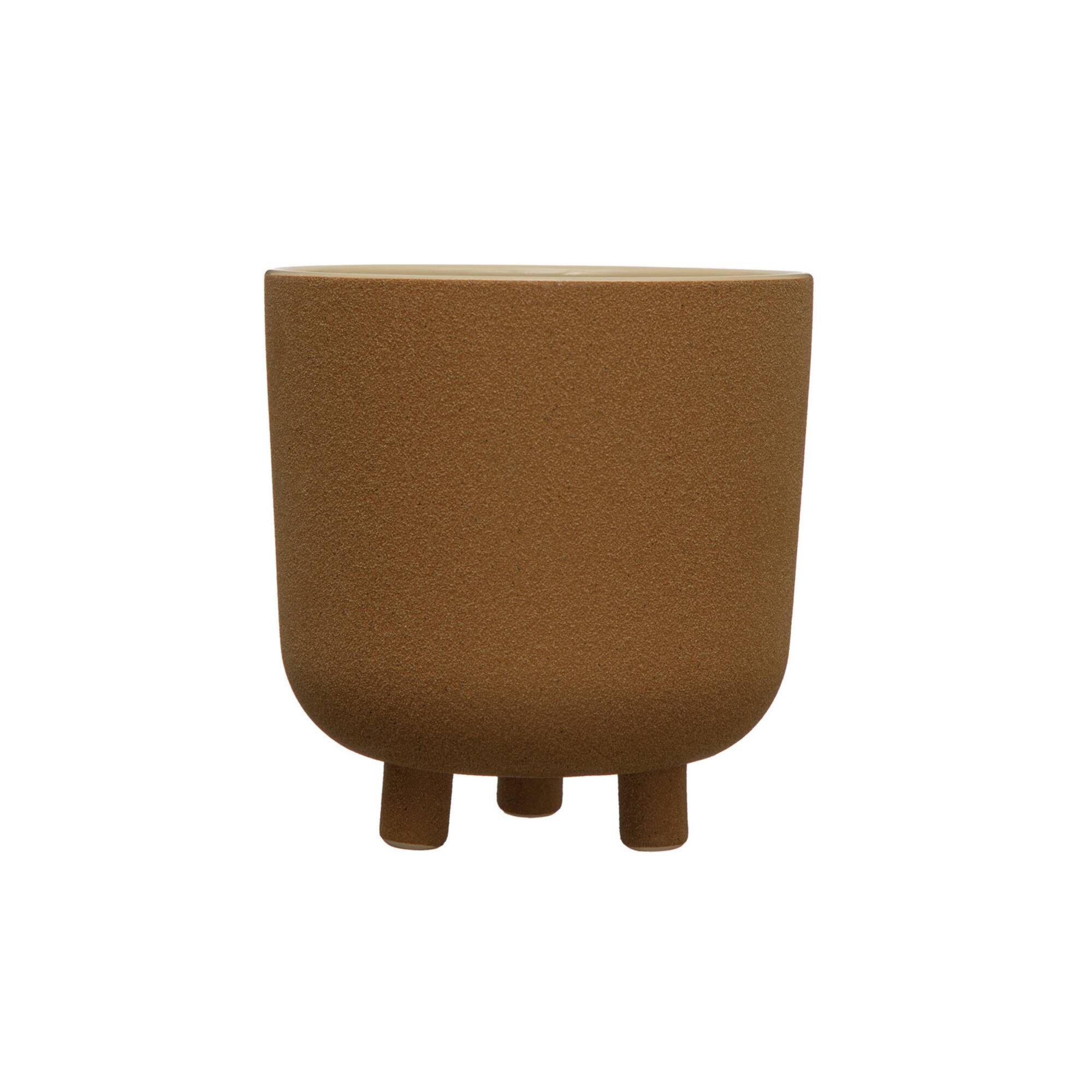 7" Stoneware Footed Planter